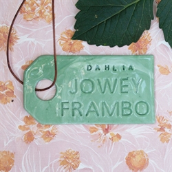 Dahlia Jowey Frambo - Keramik planteskilt